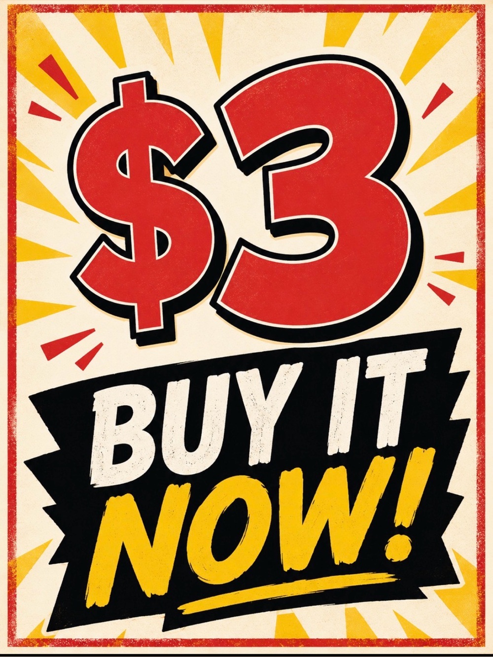 3) $3 Buy It Now!